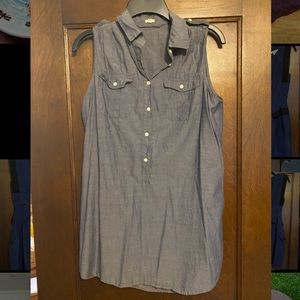 Jcrew chambray popover tunic